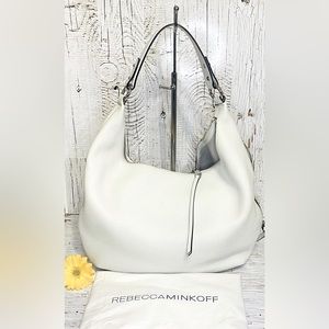 Rebecca Minkoff white leather hobo bag